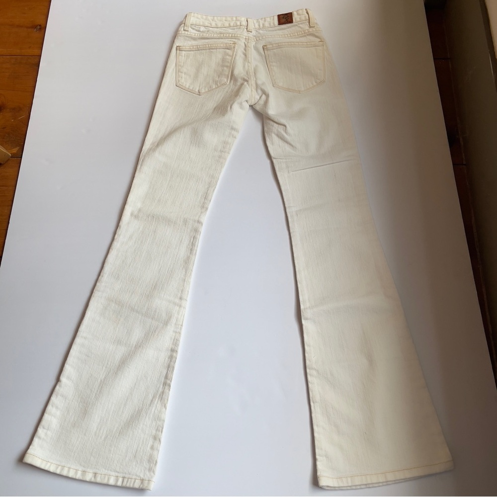 Y2K DEADSTOCK Future Prescription FRx Low-Rise Bootcut Jeans Sz 3 NWOT Cream - Picture 14 of 16